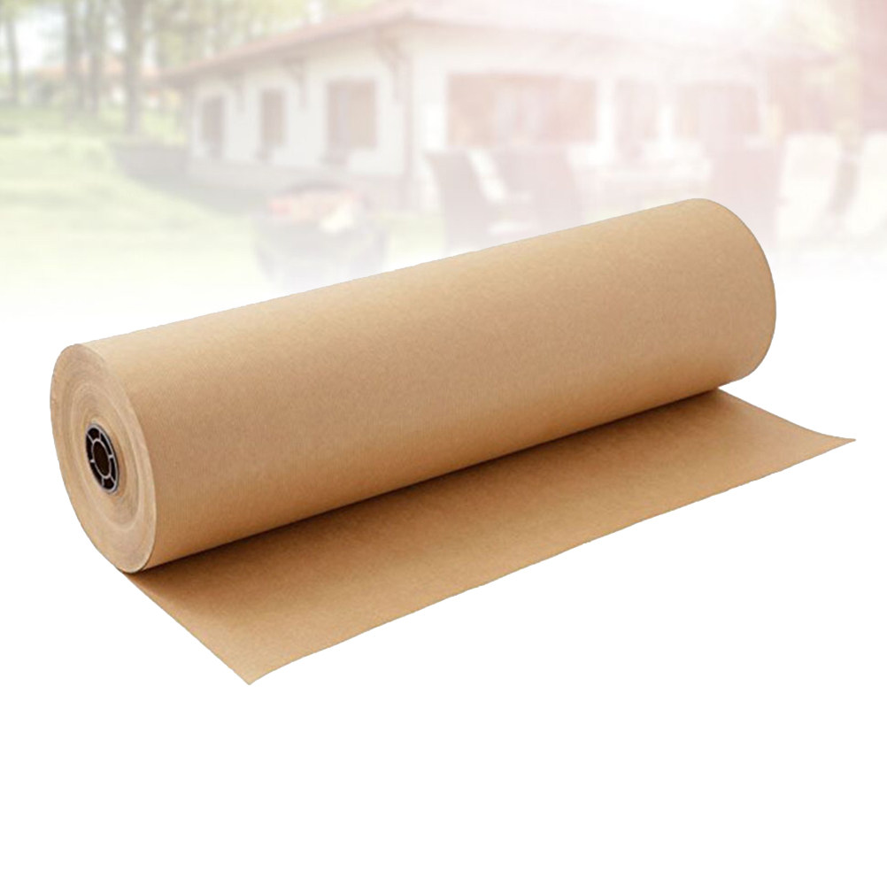 Flower Wrap Kraft - Рулон крафт-бумаги с дизайном под газету,