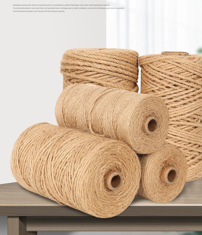 Twine Jute Natural - 100 м натуральная винтажная джутовая веревка,