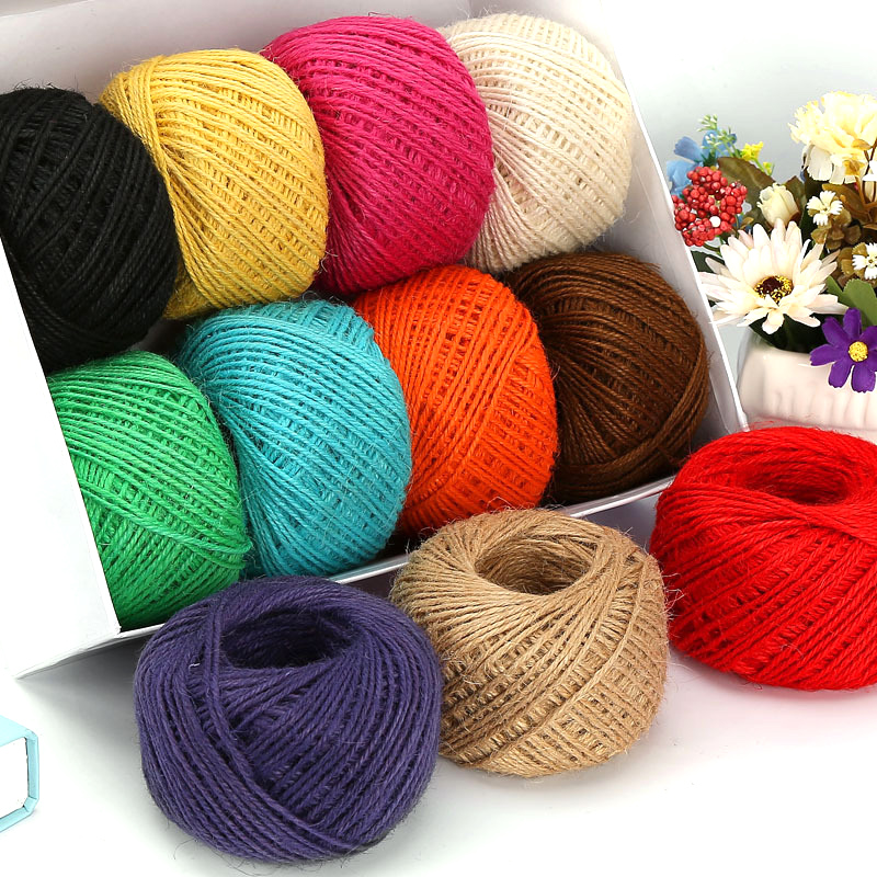 Twine Jute Natural - Натуральный джутовый шпагат DIY, 2 мм,