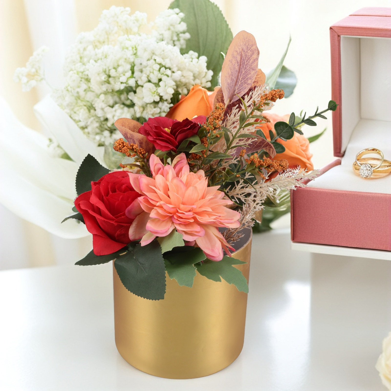 Bouquet Holder Foam - Элегантная круглая цветочная коробка, компактный держатель