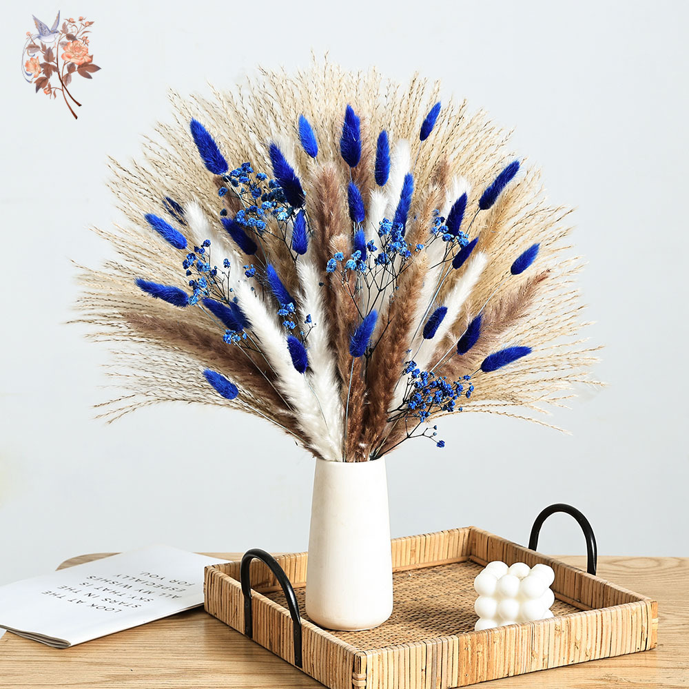 70-ступенчатый синий пушистый  – обзор и цена Dried Flower Bunch