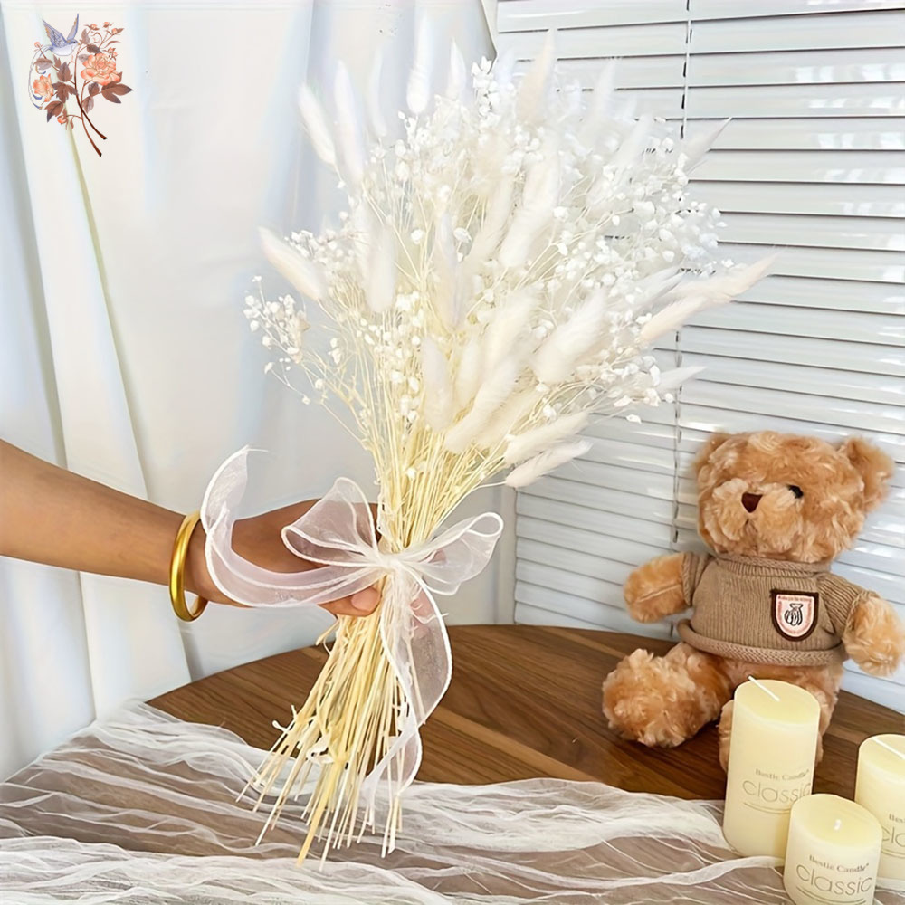 54 шт., белые сушеные цветы, с – обзор и цена Dried Flower Bunch