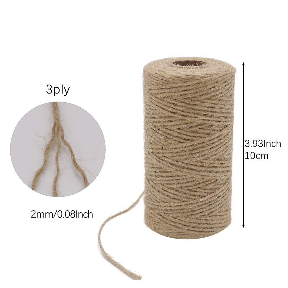 2 шт. X 333 фута, 2 мм, 3-слой – обзор и цена Twine Jute Natural