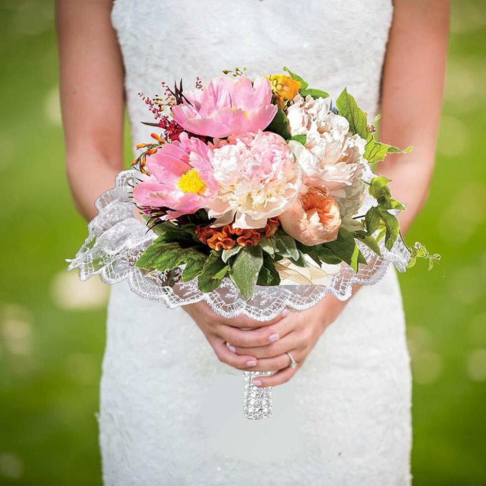 Модный белый кружевной держате – обзор и цена Bouquet Holder Foam