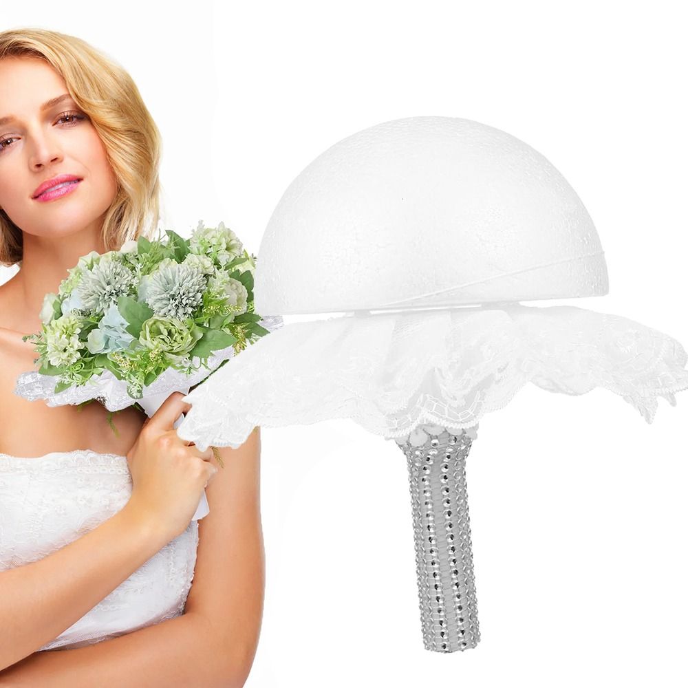 Модный белый кружевной держате – обзор и цена Bouquet Holder Foam